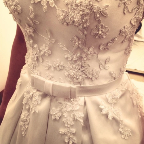 Detalhes vestido de noiva