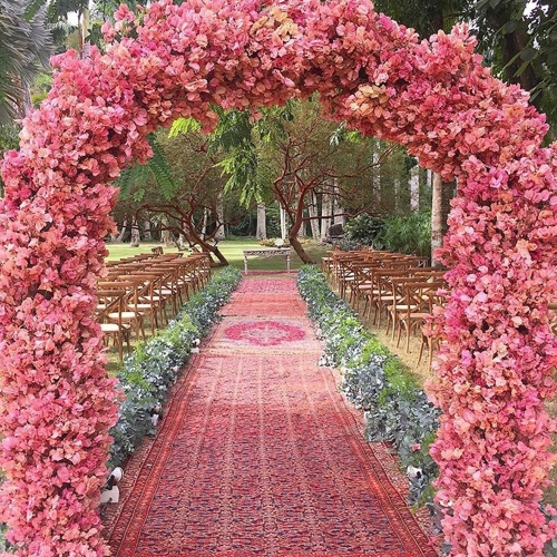 Arco de flores all pink