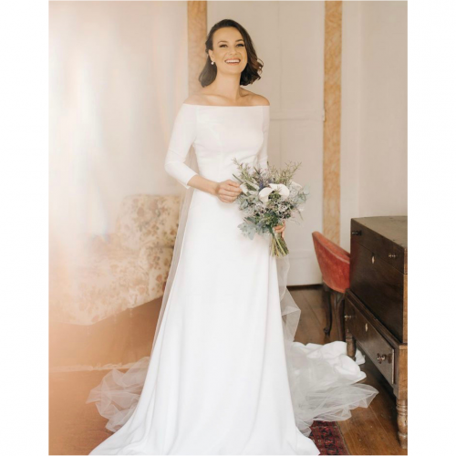vestido de noiva liso Rosa Clara Bridal