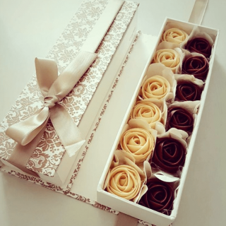 chocolate belga de flor